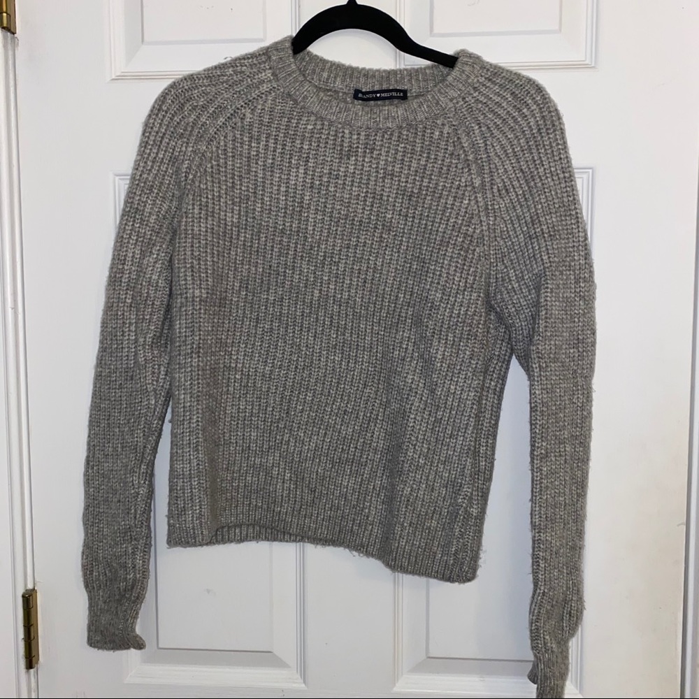 Brandy Melville Gray Knit Sweater - Picture 1 of 3